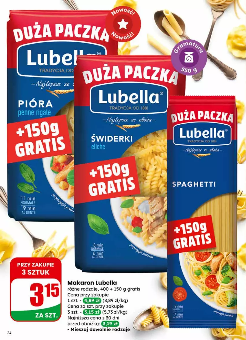 Gazetka promocyjna Dino - Gazetka 04 / 2026 - ważna 21.01 do 27.01.2026 - strona 24 - produkty: Bell, Bella, Gra, Lubella, Makaron, Spaghetti