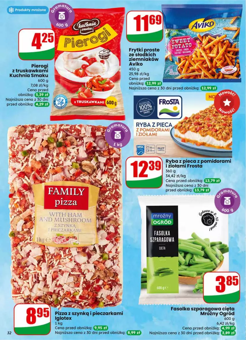Gazetka promocyjna Dino - Gazetka 04 / 2026 - ważna 21.01 do 27.01.2026 - strona 32 - produkty: Fa, Frosta, Kuchnia, Ogród, Piec, Pieczarka, Pierogi, Pizza, Ryba