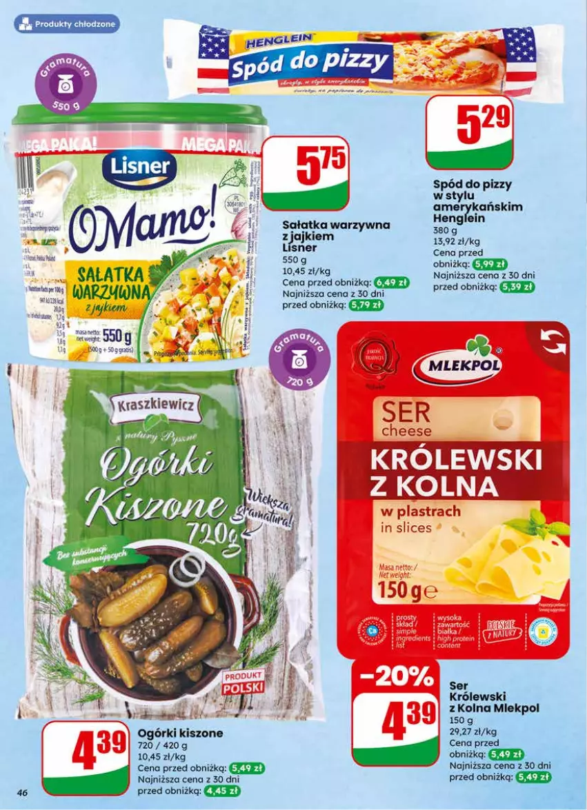 Gazetka promocyjna Dino - Gazetka 04 / 2026 - ważna 21.01 do 27.01.2026 - strona 46 - produkty: Królewski, Sałat, Sałatka, Sałatka warzywna, Ser, Sok, Spód do pizzy