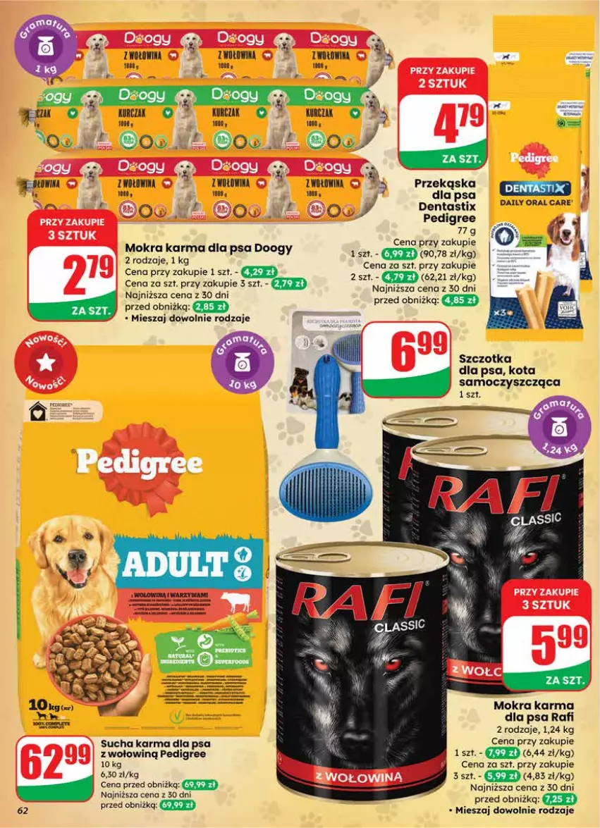 Gazetka promocyjna Dino - Gazetka 04 / 2026 - ważna 21.01 do 27.01.2026 - strona 62 - produkty: Kurczak, Mokra karma, Pedigree, Sucha karma, Szczotka, Wołowina