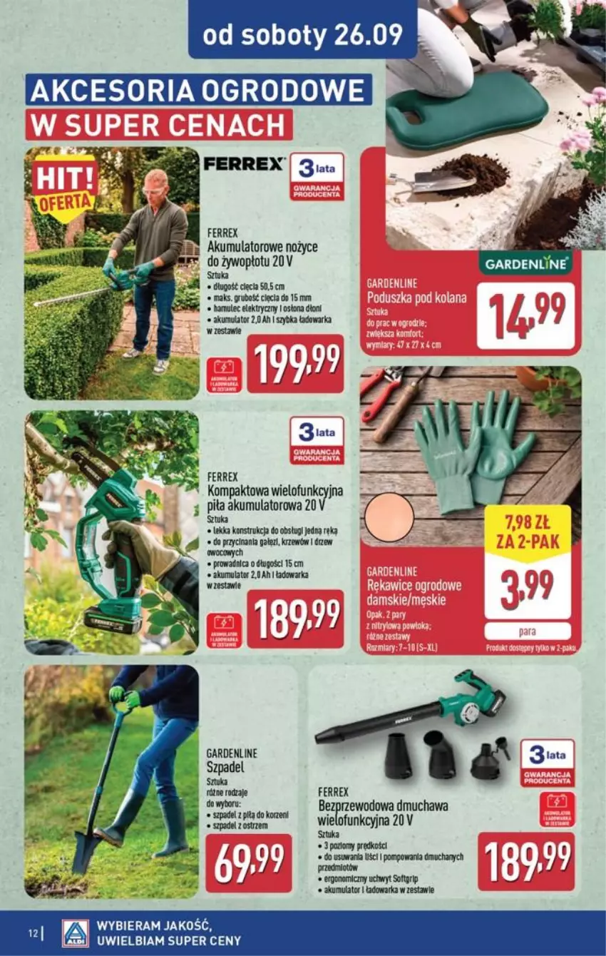 Gazetka promocyjna Aldi - Przygotuj się na kolejny tydzień! - ważna 23.09 do 26.09.2026 - strona 12 - produkty: Akumulator, Lipton, Mule, Noż, Nożyce, Por, Warka