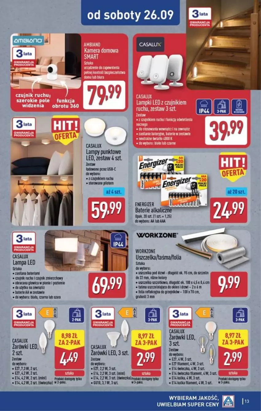 Gazetka promocyjna Aldi - Przygotuj się na kolejny tydzień! - ważna 23.09 do 26.09.2026 - strona 13 - produkty: Acana, Drzwi, Grzejnik, LANA, Ser, Taśma uszczelniająca