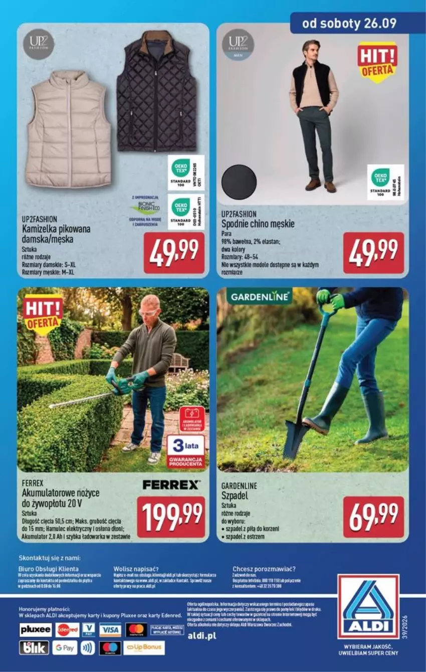 Gazetka promocyjna Aldi - Przygotuj się na kolejny tydzień! - ważna 23.09 do 26.09.2026 - strona 15 - produkty: Akumulator, Fa, Kamizelka, Mule, Noż, Nożyce, Warka, Wełna