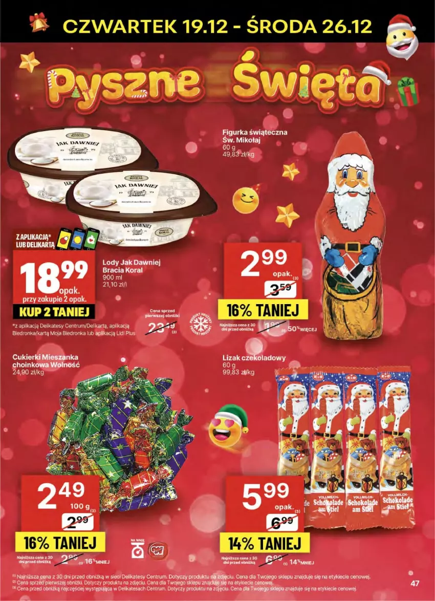 Gazetka promocyjna Delikatesy Centrum - NOWA GAZETKA Delikatesy Centrum od 19 grudnia! 19-25.12.2024 - ważna 19.12 do 25.12.2024 - strona 47 - produkty: Cukier, Cukierki, Fa, Lody, Rum