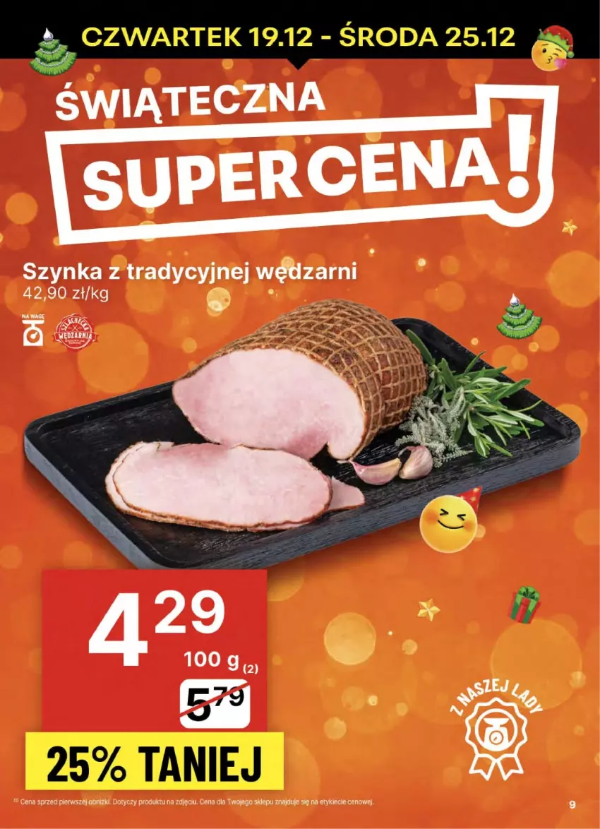 Gazetka promocyjna Delikatesy Centrum - NOWA GAZETKA Delikatesy Centrum od 19 grudnia! 19-25.12.2024 - ważna 19.12 do 25.12.2024 - strona 9 - produkty: Szynka