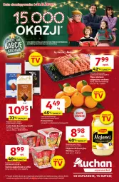 Gazetka promocyjna Auchan - Święta jak babcię kocham Supermarket - Gazetka - ważna od 10.12 do 10.12.2025 - strona 1 - produkty: Majonez, Mięso mielone, Winiary, Pomarańcze, Czekolada, Mięso, Lindt