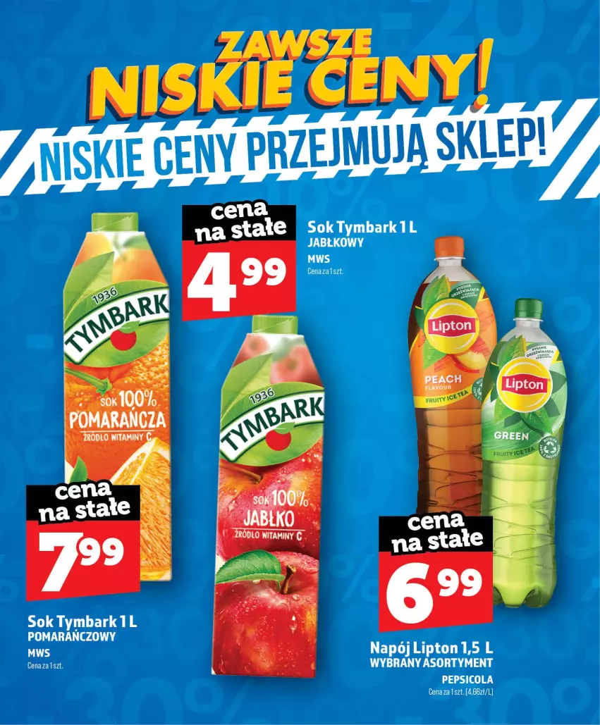 Gazetka promocyjna Topaz - Gazetka - ważna 01.07 do 30.09.2026 - strona 55 - produkty: Lipton, Napój, Pepsi, Sok, Tymbark