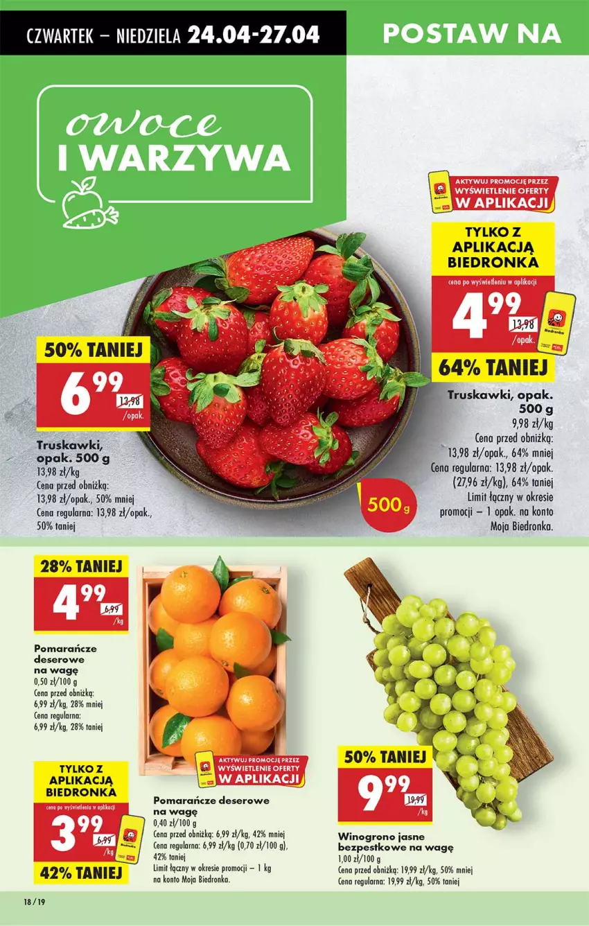 Gazetka promocyjna Biedronka - Od Czwartku - ważna 24.04 do 30.04.2025 - strona 18 - produkty: Deser, Ser, Truskawki, Wino