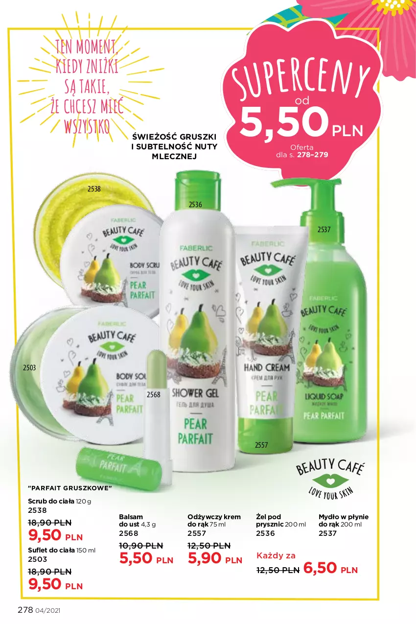 Gazetka promocyjna Faberlic - Gazetka - ważna 08.03 do 28.03.2021 - strona 278 - produkty: Balsam do ust, Fa, Gruszki, Krem do rąk, Mydło, Mydło w płynie, Nuty