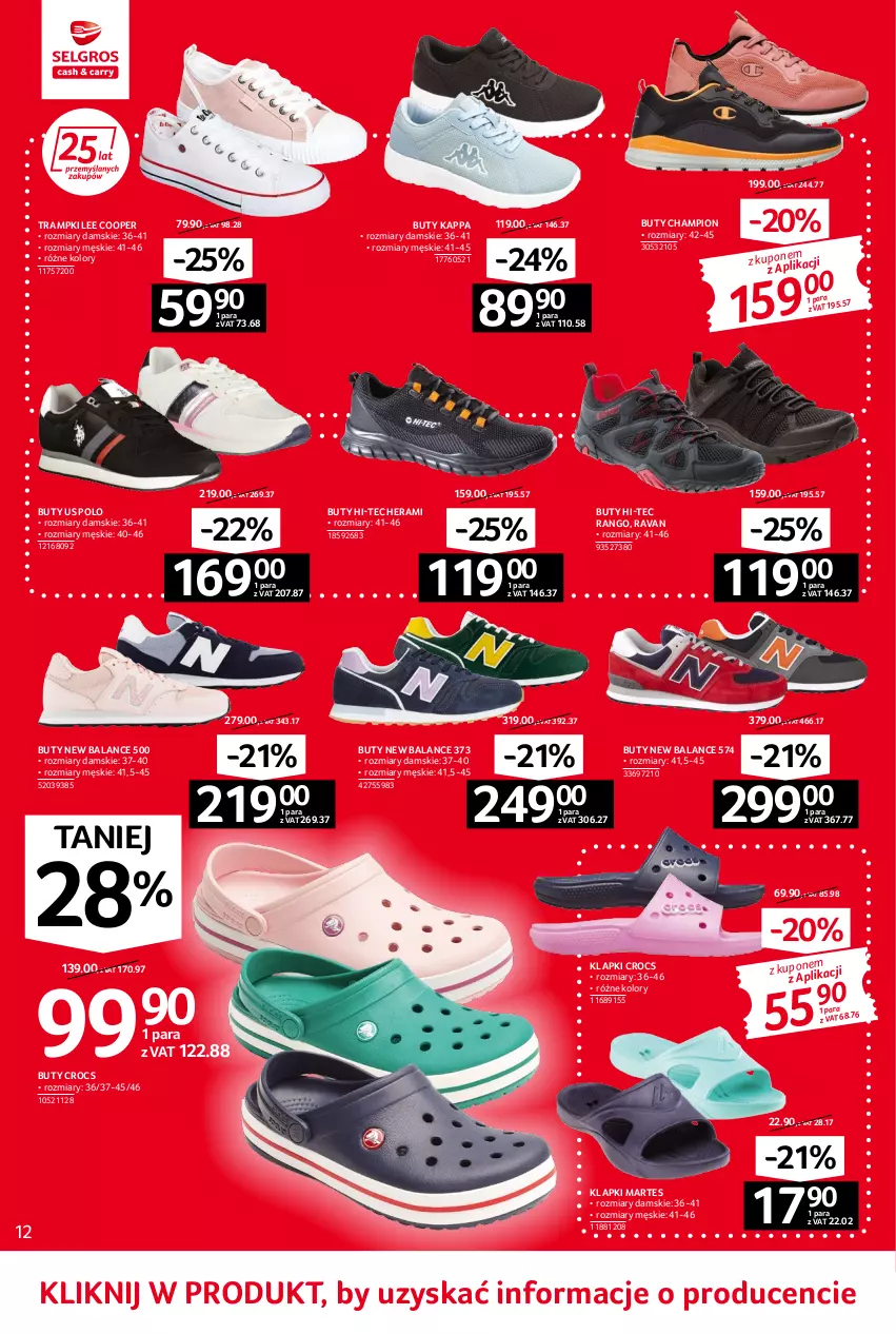 Gazetka promocyjna Selgros - Oferta przemysłowa - ważna 02.06 do 14.06.2022 - strona 12 - produkty: Buty, Hi-Tec, Klapki, Trampki