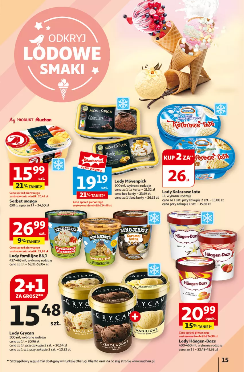 Gazetka promocyjna Auchan - Hipermarket - ważna 01.08 do 07.08.2024 - strona 17 - produkty: Fa, Gry, Lody, Mango