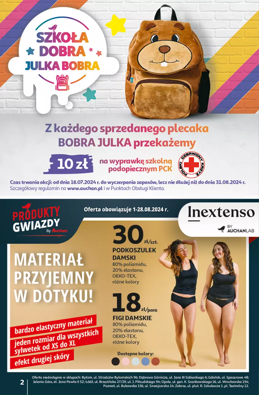 Gazetka promocyjna Auchan - Hipermarket - ważna 01.08 do 07.08.2024 - strona 2 - produkty: Acer, Cars, Figi, Kosz, Podkoszulek, Sos