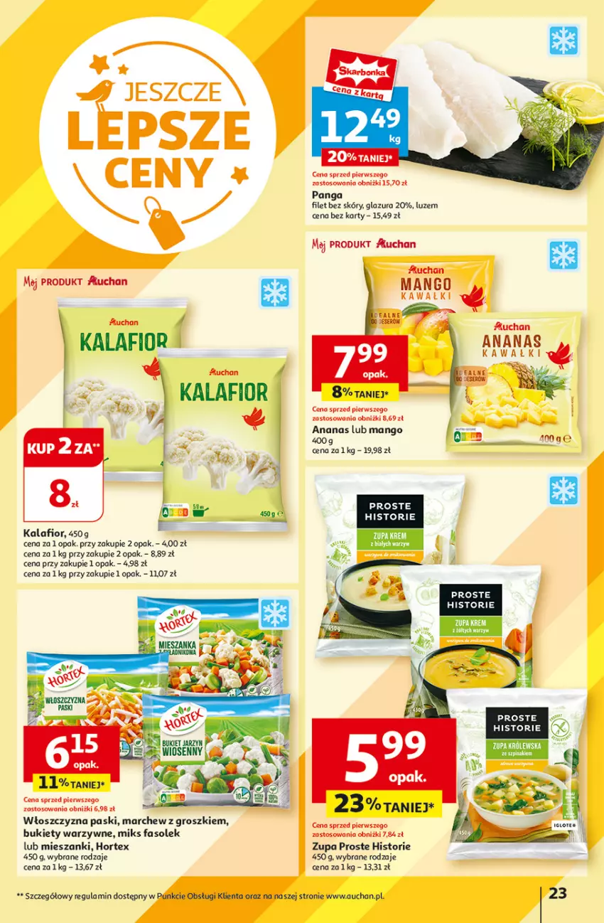 Gazetka promocyjna Auchan - Hipermarket - ważna 01.08 do 07.08.2024 - strona 25 - produkty: Ananas, Bukiet, Fa, Glazura, Hortex, Kalafior, Kawa, Lazur, Mango, Panga, Zupa