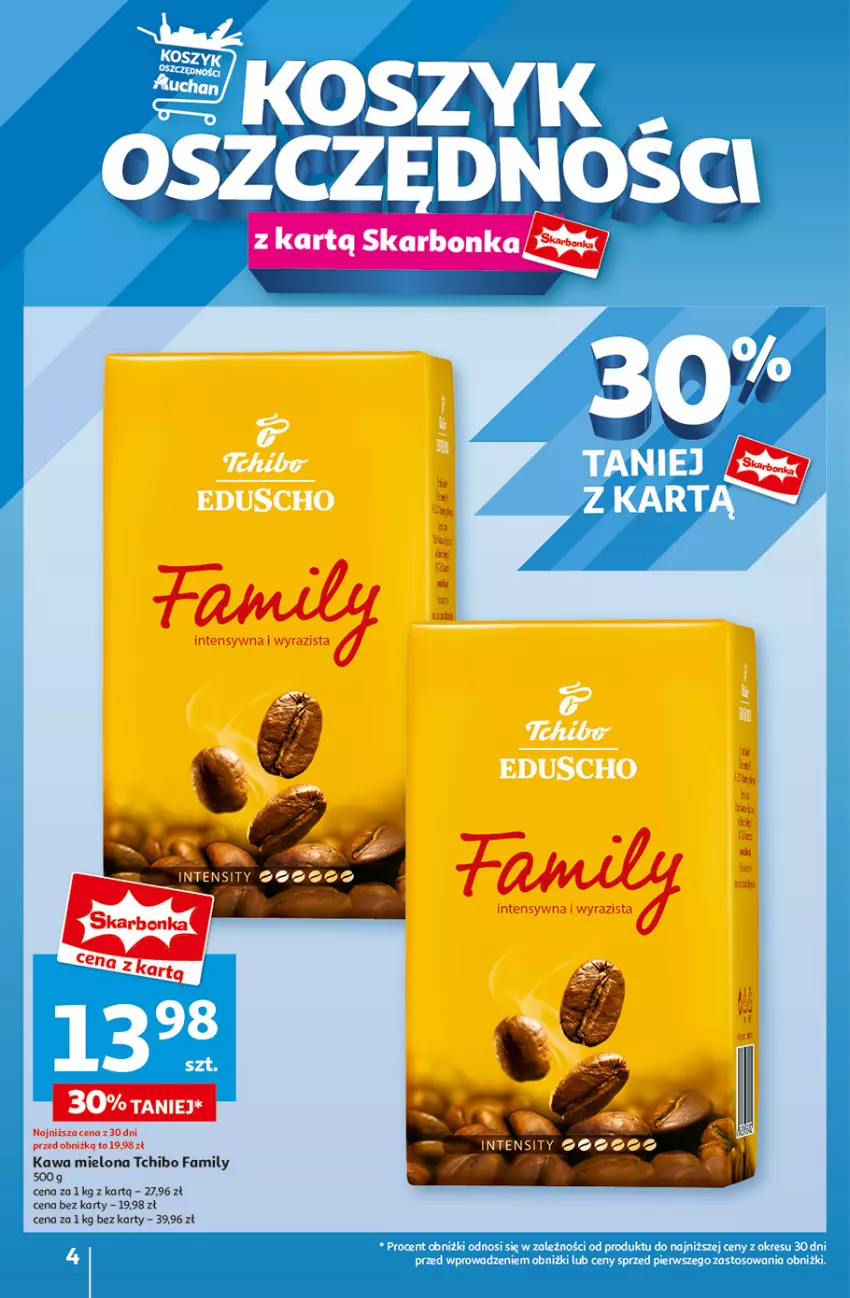 Gazetka promocyjna Auchan - Hipermarket - ważna 01.08 do 07.08.2024 - strona 4 - produkty: Fa, Kawa, Kawa mielona, PSB, Tchibo, Tchibo Family