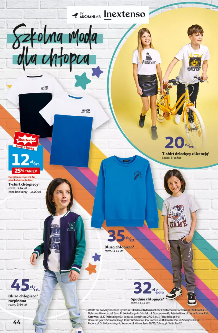 Gazetka promocyjna Auchan - Hipermarket - ważna 01.08 do 07.08.2024 - strona 52 - produkty: Acer, Bluza, Cars, Dzieci, Fa, Koc, Sos, Spodnie, T-shirt