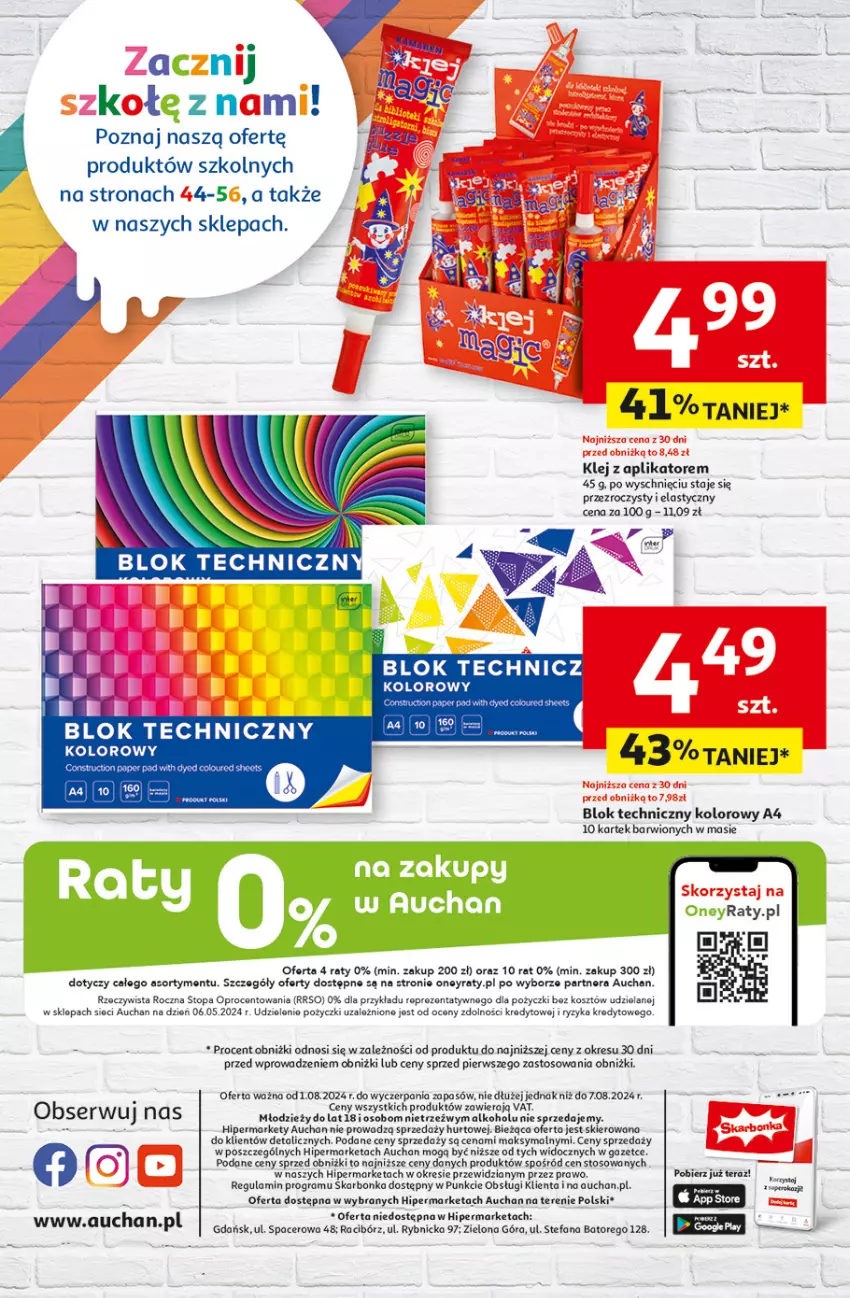 Gazetka promocyjna Auchan - Hipermarket - ważna 01.08 do 07.08.2024 - strona 64 - produkty: Acer, Fa, Gra, Klej, Kosz, Top