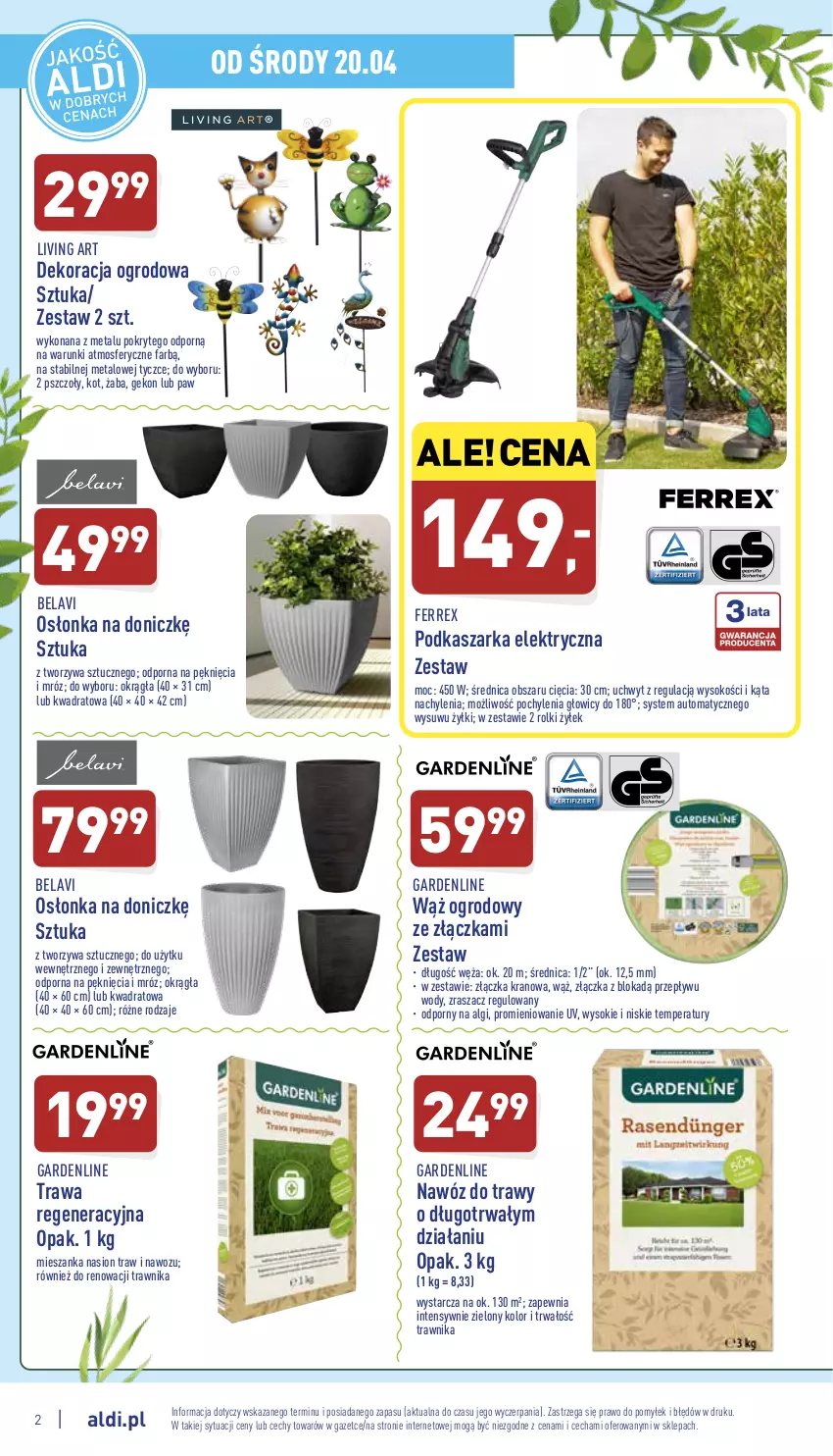 Gazetka promocyjna Aldi - Katalog Moda i Dom - ważna 20.04 do 23.04.2022 - strona 2 - produkty: Fa, Kasza, LG, Nawóz, Osłonka, Por, Rolki, Sok