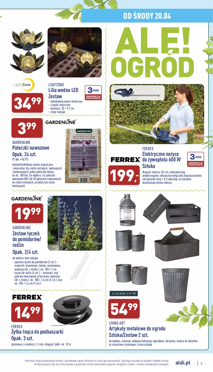 Gazetka promocyjna Aldi - Katalog Moda i Dom - ważna 20.04 do 23.04.2022 - strona 3 - produkty: 5 Sekund, Kasza, Latarnia, Miecz, Nawóz, Noż, Nożyce, Piec