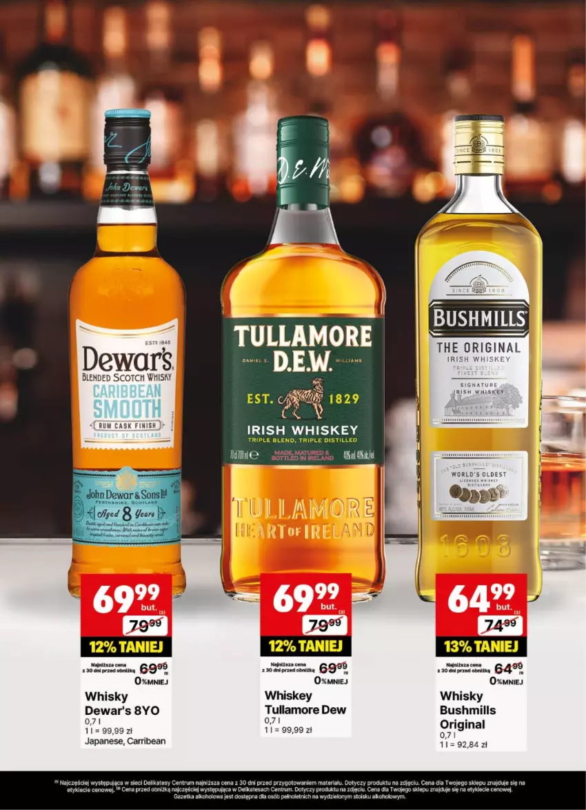 Gazetka promocyjna Delikatesy Centrum - Delibarek DC30-DC31 - ważna 21.07 do 03.08.2025 - strona 17 - produkty: Bushmills, Finish, Gin, Rum, Tullamore Dew, Whiskey, Whisky