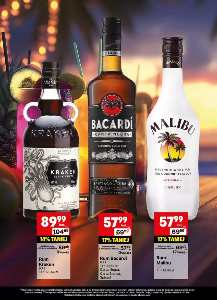 Gazetka promocyjna Delikatesy Centrum - Delibarek DC30-DC31 - ważna 21.07 do 03.08.2025 - strona 21 - produkty: Bacardi, Gin, Gra, HP, Lack, Malibu, Rum