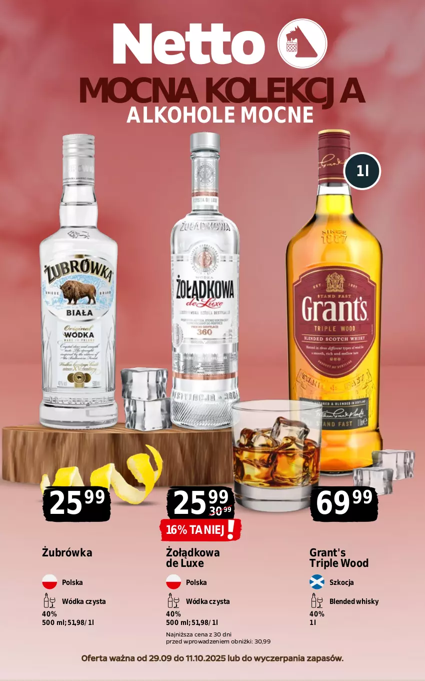 Gazetka promocyjna Netto - Netto_MK_10/25_1 - ważna 29.09 do 11.10.2025 - strona 1 - produkty: Alkohole, Gra, Grant's, Koc, Whisky, Wódka