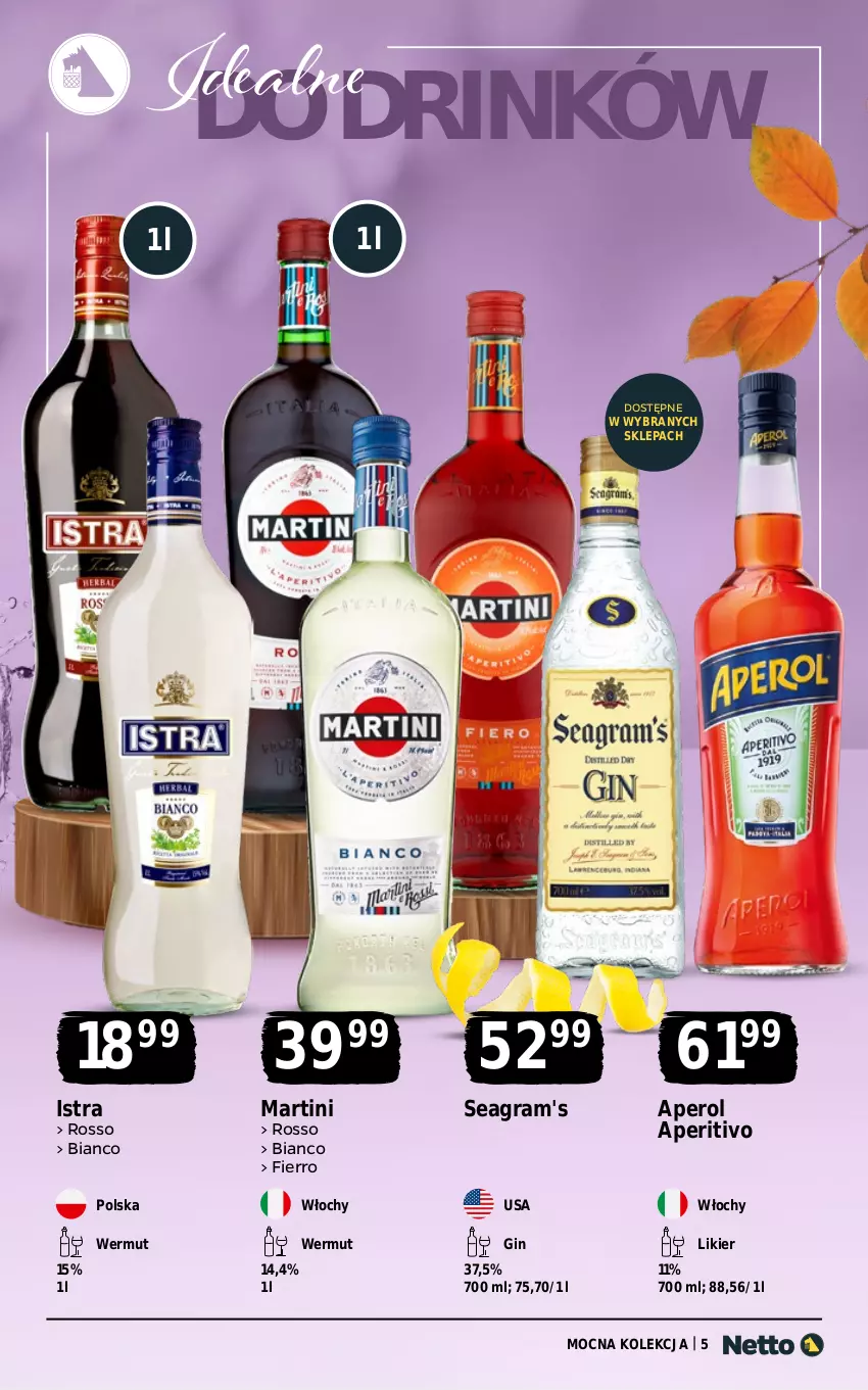 Gazetka promocyjna Netto - Netto_MK_10/25_1 - ważna 29.09 do 11.10.2025 - strona 5 - produkty: Aperol, Gin, Gra, Likier, Martini