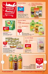 Gazetka promocyjna Auchan - Gazetka TANIE zakupy Moje Auchan - Gazetka - ważna od 23.08 do 23.08.2023 - strona 3 - produkty: Mus, Fasola, Lipton, Gourmet Gold, Tymbark, Herbata, Napój, Biszkopty, Fa