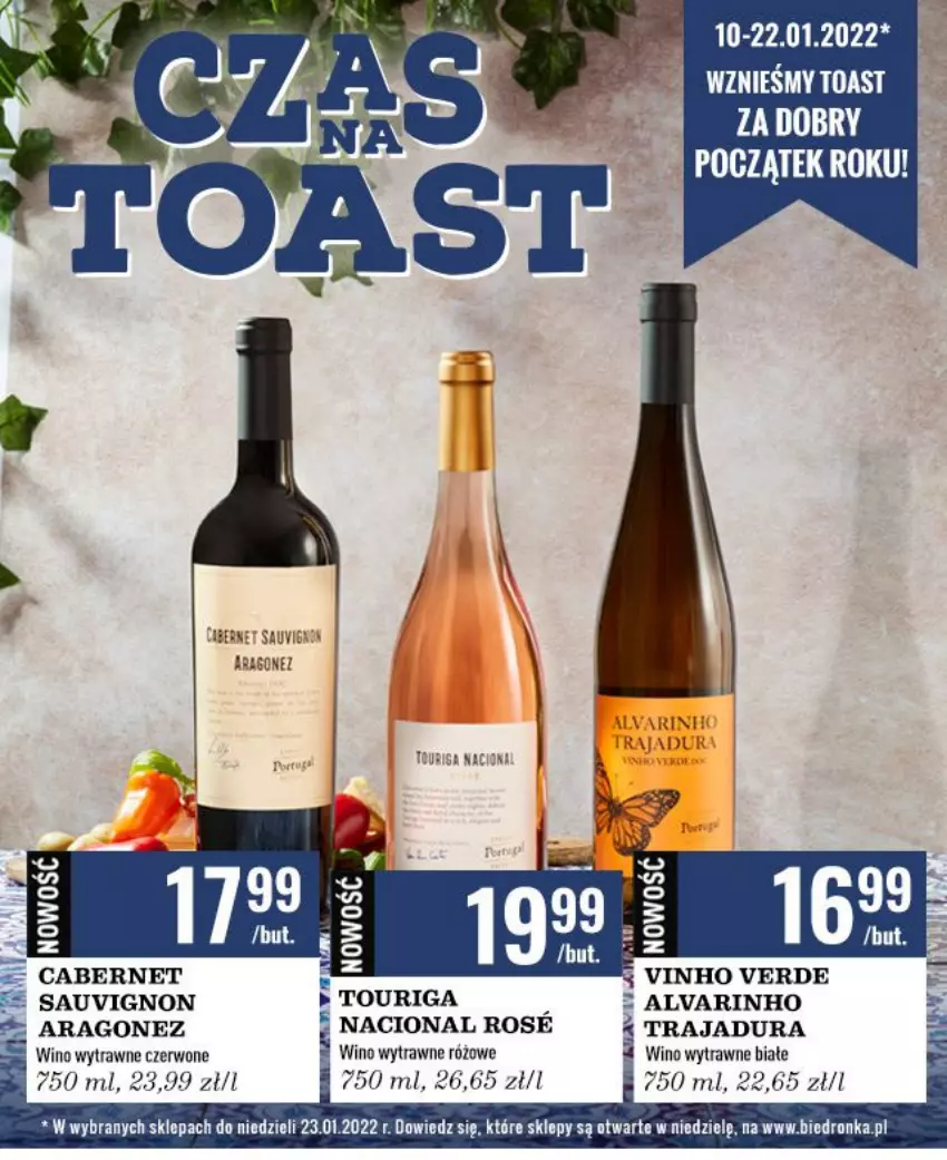 Gazetka promocyjna Biedronka - Czas na Toast - ważna 10.01 do 22.01.2022 - strona 1 - produkty: Wino