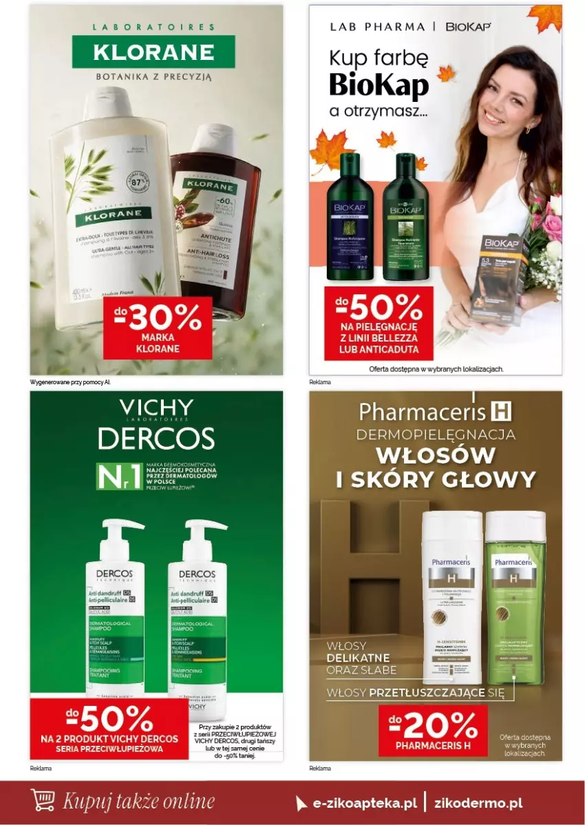 Gazetka promocyjna Ziko - Gazetka Ziko Dermo - ważna 24.09 do 07.10.2026 - strona 18 - produkty: Acer, Biokap, Fa, Klorane, Mop, Okap, Pharmaceris, Top, Vichy