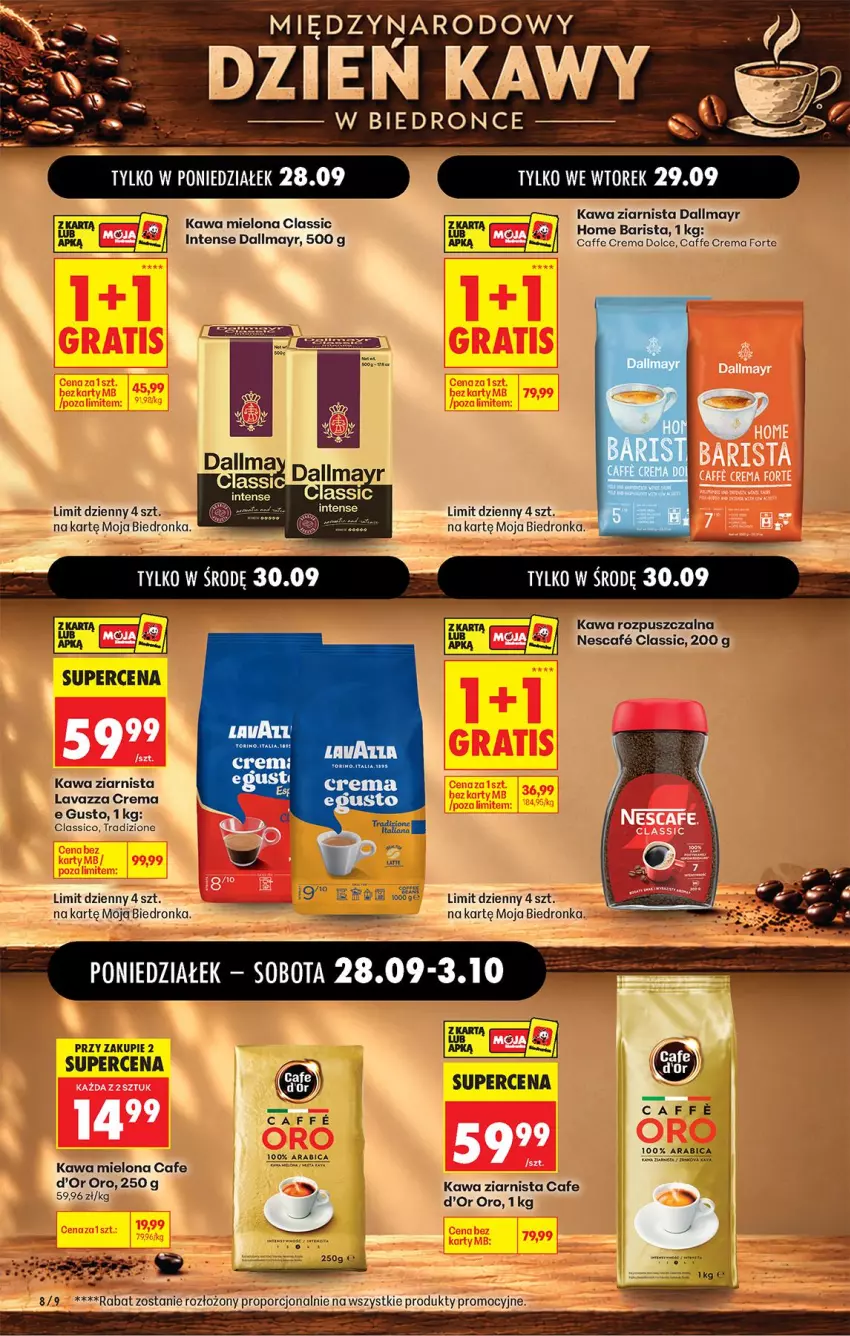 Gazetka promocyjna Biedronka - Od Poniedziałku - ważna 28.09 do 03.10.2026 - strona 10 - produkty: BIC, Dallmayr, Kawa, Kawa mielona, Kawa rozpuszczalna, Kawa ziarnista, Lavazza