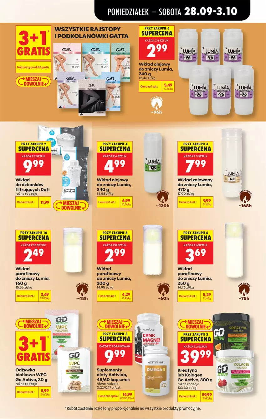 Gazetka promocyjna Biedronka - Od Poniedziałku - ważna 28.09 do 03.10.2026 - strona 101 - produkty: Cynk, Gatta, Gra, Kolagen, Magnez, Odżywka, Olej, Por, Rajstopy, Top, Wkład olejowy, Znicz