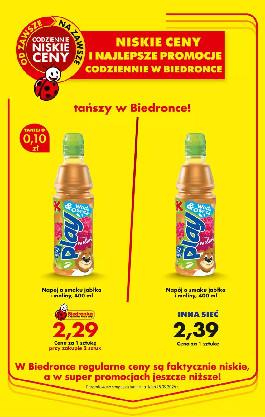 Gazetka promocyjna Biedronka - Od Poniedziałku - ważna 28.09 do 03.10.2026 - strona 106 - produkty: Fa, Jabłka, Maliny, Napój