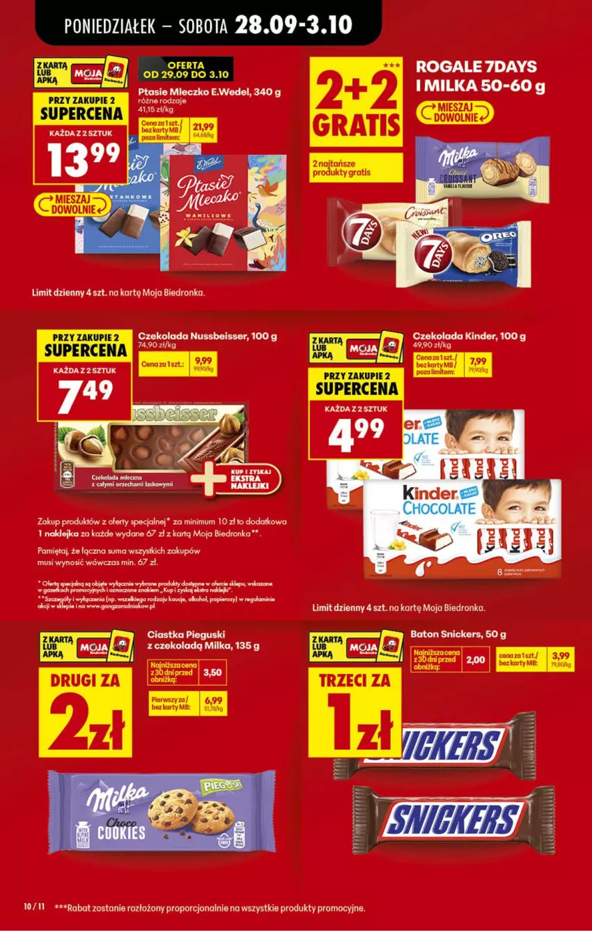 Gazetka promocyjna Biedronka - Od Poniedziałku - ważna 28.09 do 03.10.2026 - strona 12 - produkty: Czekolada, Gra, Kinder, Mięta, Milka, Mleczko, Mus, Por, Ptasie mleczko, Ser