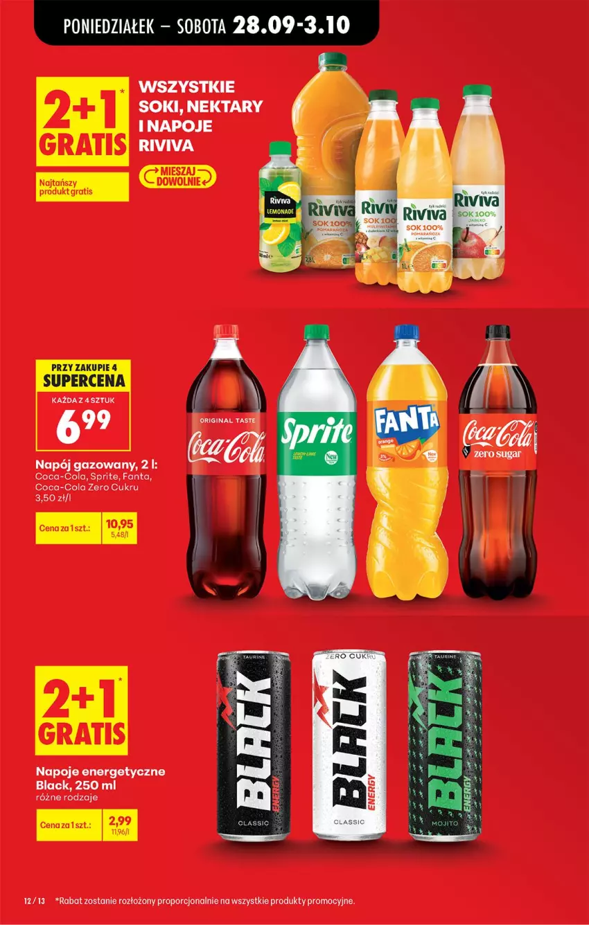 Gazetka promocyjna Biedronka - Od Poniedziałku - ważna 28.09 do 03.10.2026 - strona 14 - produkty: Coca-Cola, Fa, Fanta, Gra, Lack, Napój, Napój gazowany, Napoje, Nektar, Por, Sok, Sprite
