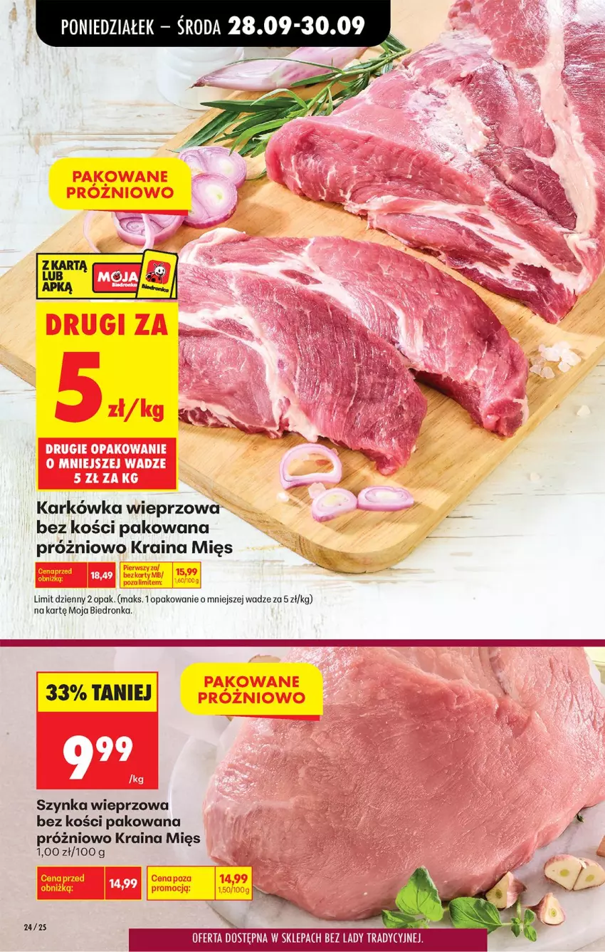 Gazetka promocyjna Biedronka - Od Poniedziałku - ważna 28.09 do 03.10.2026 - strona 30 - produkty: Karkówka wieprzowa, Szynka, Szynka wieprzowa