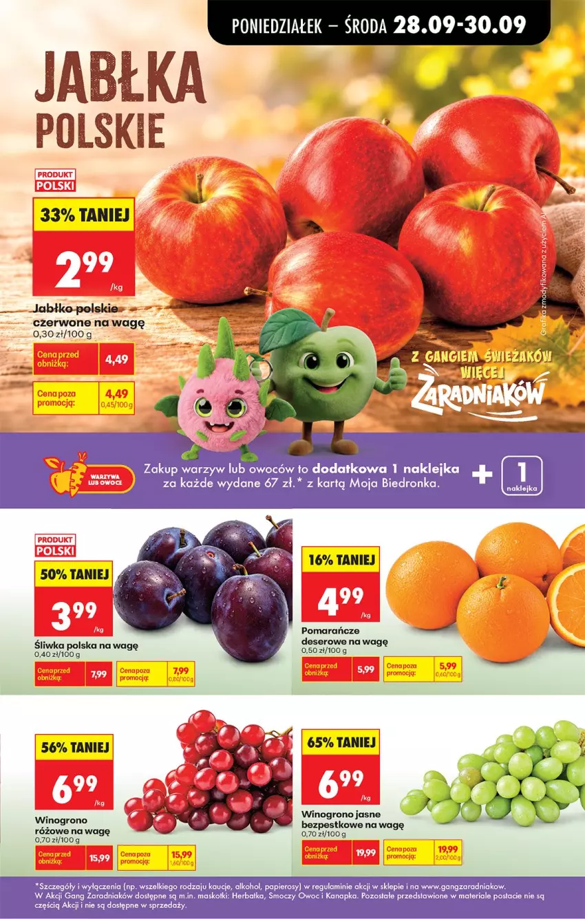 Gazetka promocyjna Biedronka - Od Poniedziałku - ważna 28.09 do 03.10.2026 - strona 35 - produkty: Deser, Klej, Koc, Papier, Pomarańcze, Ser, Wino