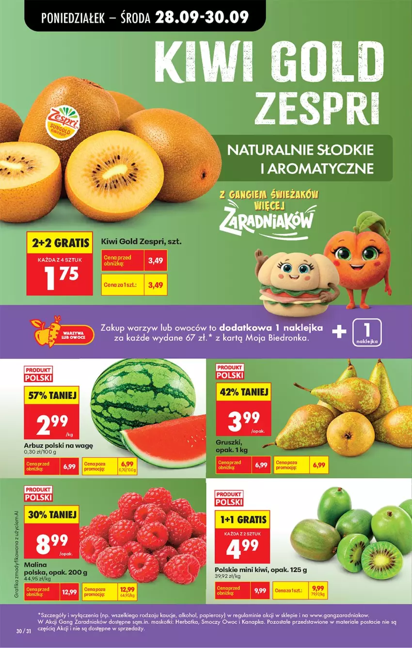 Gazetka promocyjna Biedronka - Od Poniedziałku - ważna 28.09 do 03.10.2026 - strona 36 - produkty: Owoce