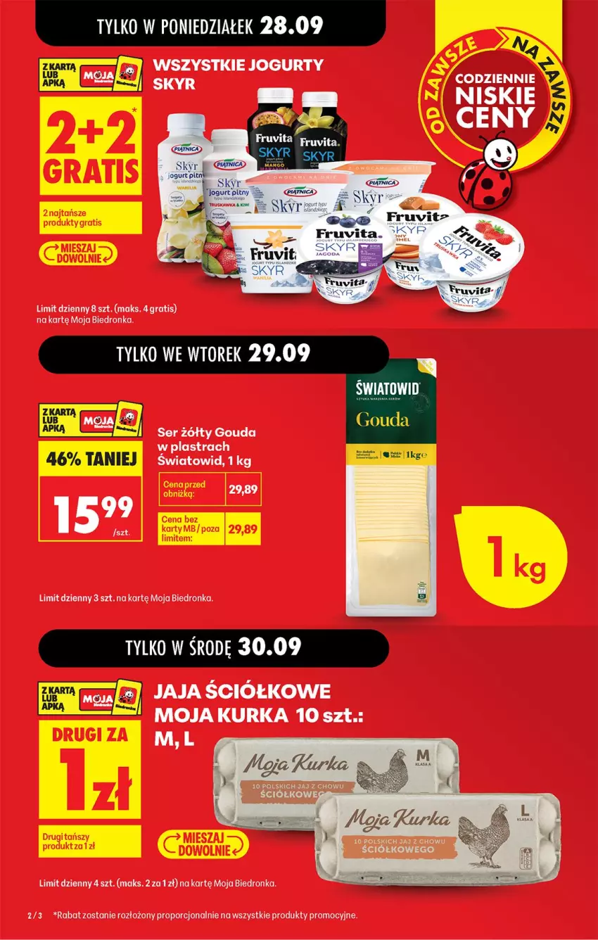 Gazetka promocyjna Biedronka - Od Poniedziałku - ważna 28.09 do 03.10.2026 - strona 4 - produkty: Gouda, Gra, Jaja, Por, Ser