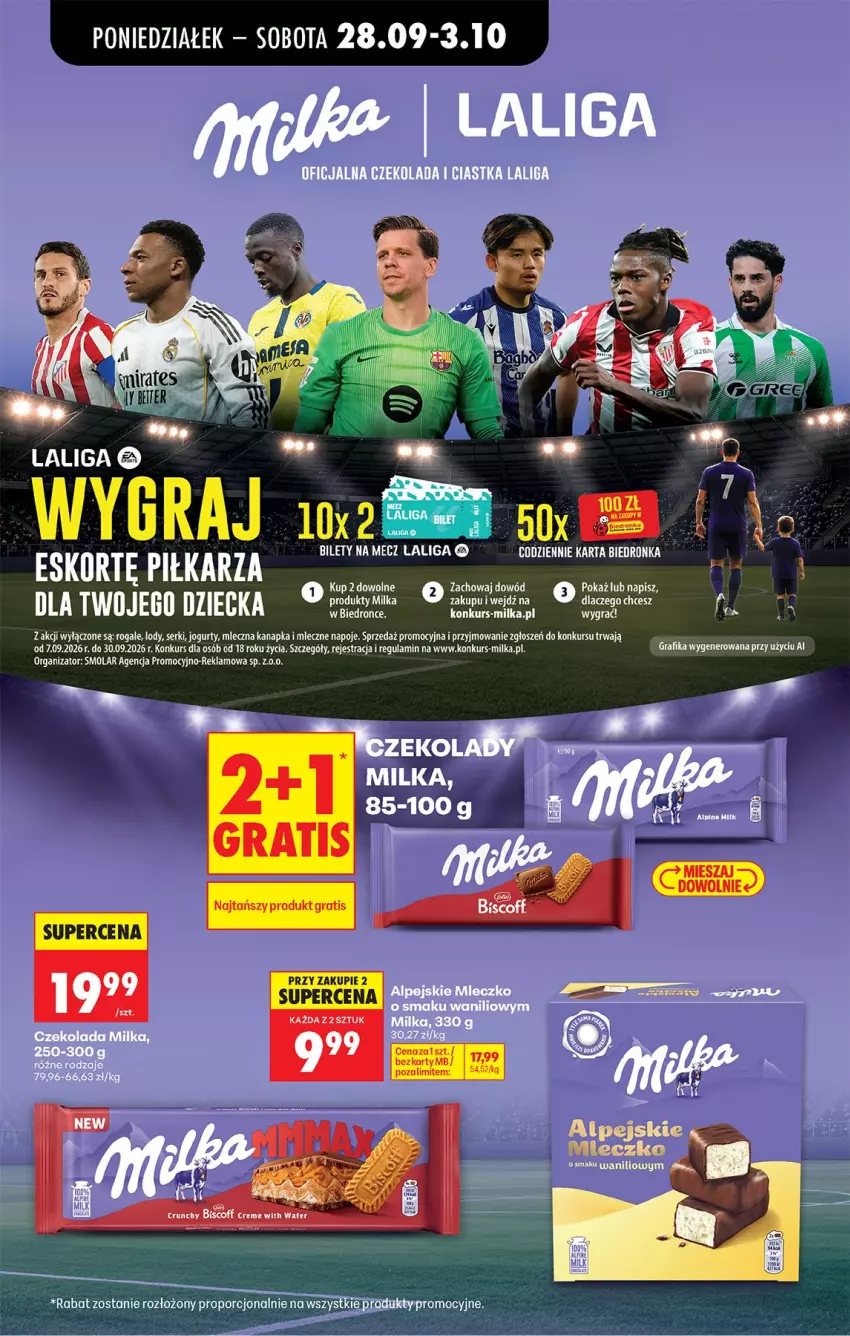 Gazetka promocyjna Biedronka - Od Poniedziałku - ważna 28.09 do 03.10.2026 - strona 73 - produkty: Gra, Jogurt, Lody, Milka, Mleczna kanapka, Napoje, Rogal, Ser