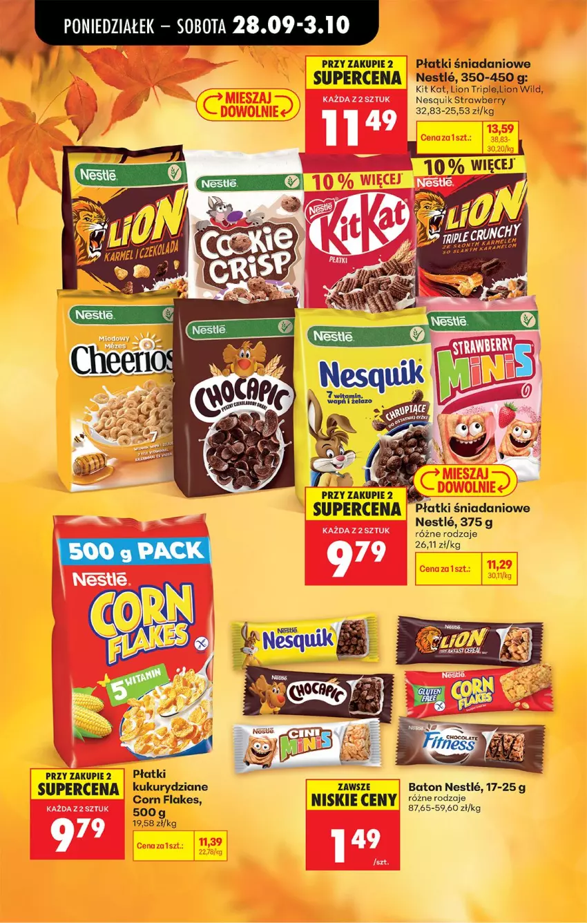 Gazetka promocyjna Biedronka - Od Poniedziałku - ważna 28.09 do 03.10.2026 - strona 75 - produkty: Baton, Danio, Kit Kat, Lion, Nesquik