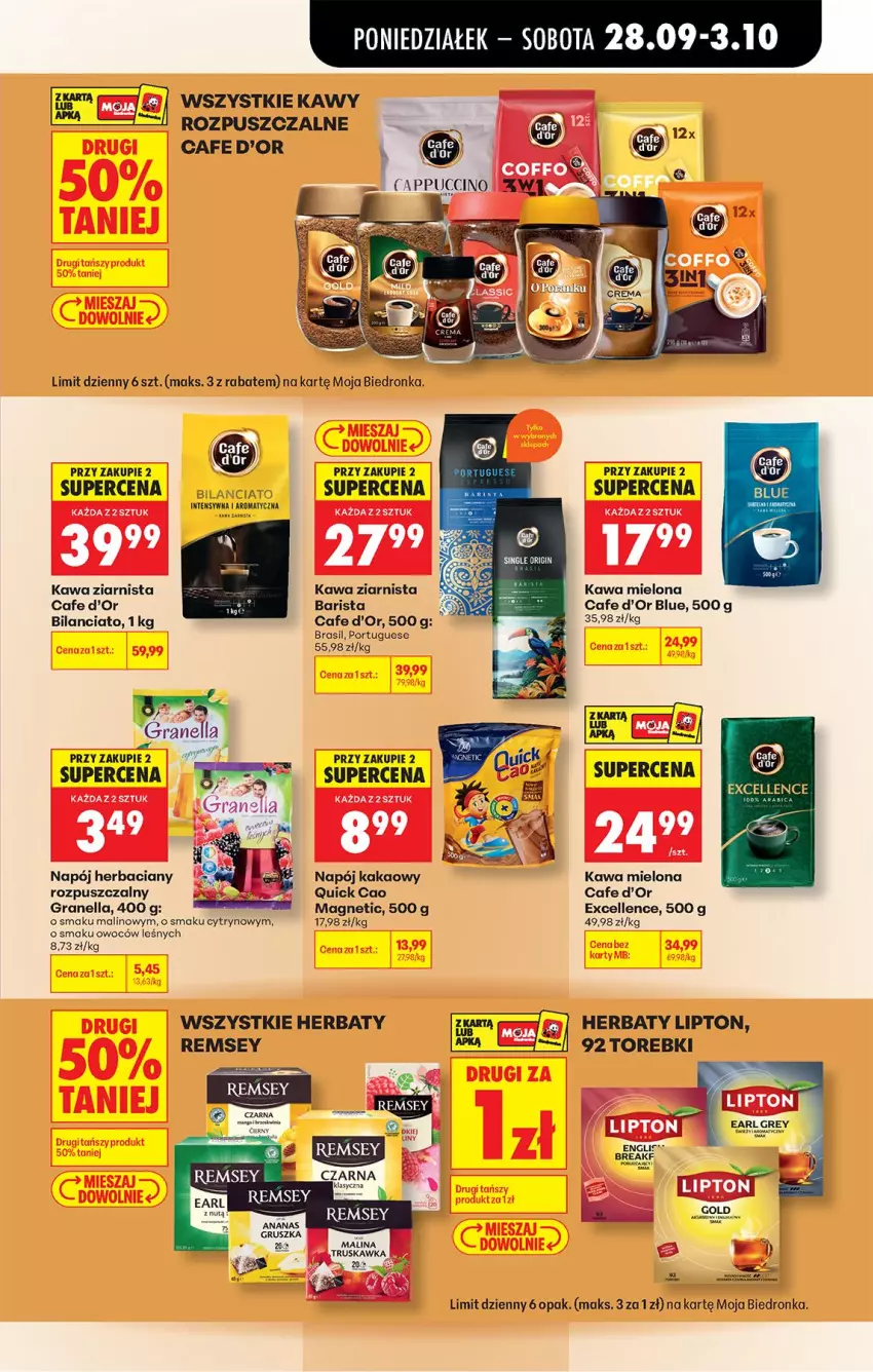 Gazetka promocyjna Biedronka - Od Poniedziałku - ważna 28.09 do 03.10.2026 - strona 81 - produkty: Gra, Kakao, Kawa, Kawa mielona, Kawa ziarnista, Lipton, Napój, Por