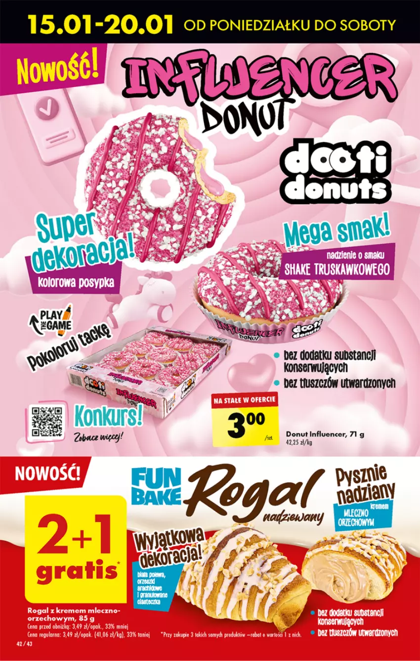 Gazetka promocyjna Biedronka - Od poniedzialku - ważna 15.01 do 20.01.2024 - strona 46 - produkty: Donut, Ser