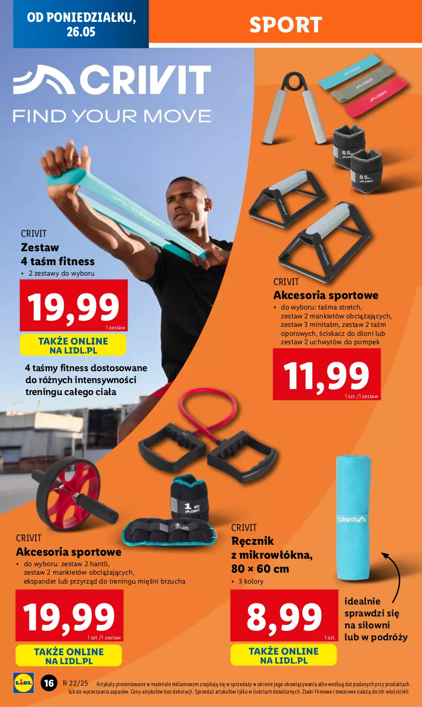 Gazetka promocyjna Lidl - GAZETKA - ważna 26.05 do 31.05.2025 - strona 20 - produkty: Ekspander, Por, Ręcznik, Sport