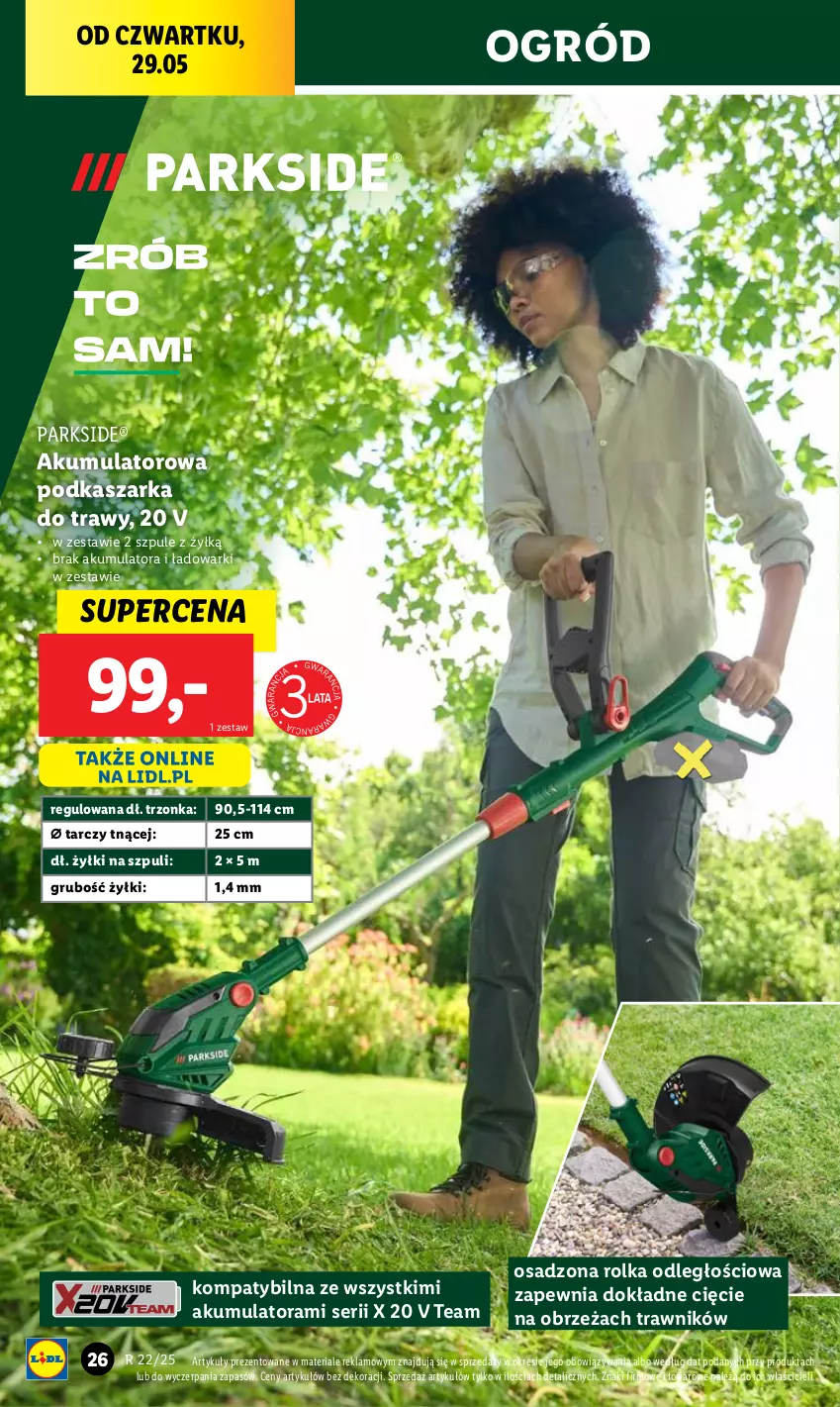 Gazetka promocyjna Lidl - GAZETKA - ważna 26.05 do 31.05.2025 - strona 32 - produkty: Akumulator, Kasza, Ogród, Parkside, Ser