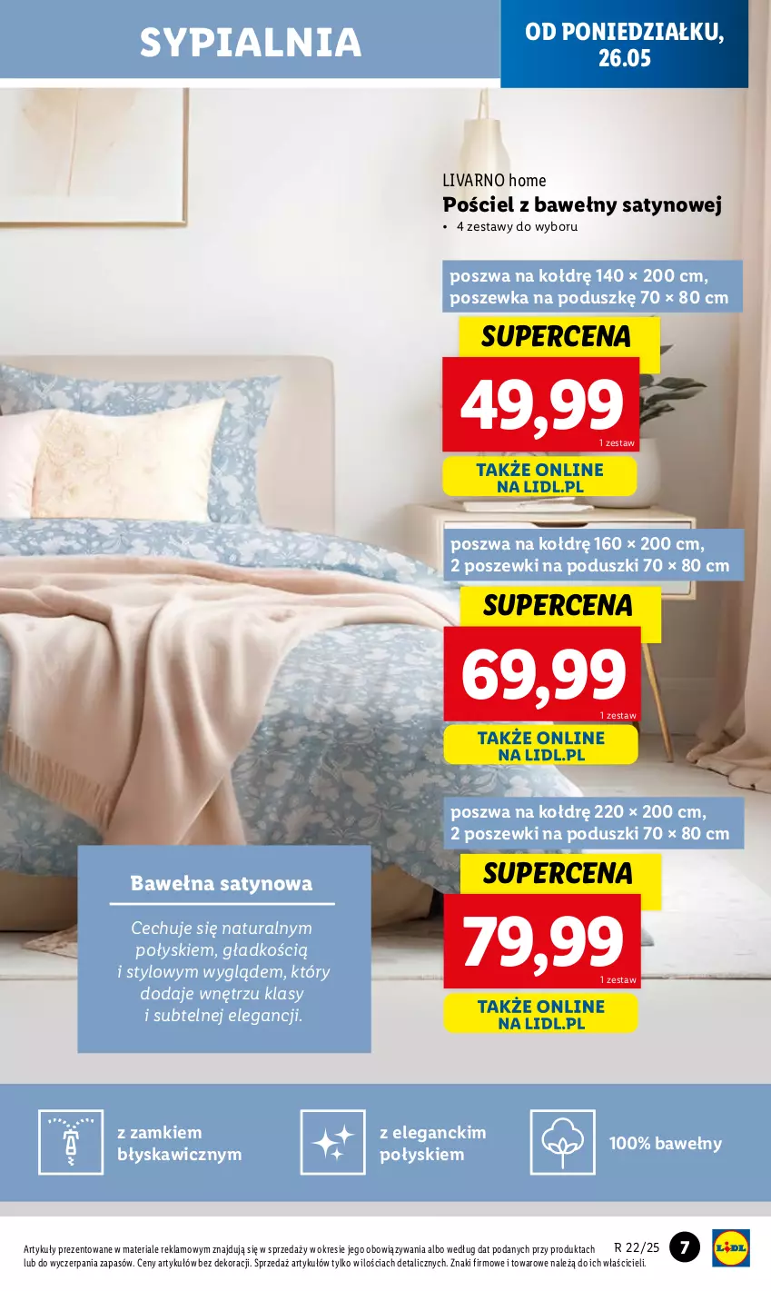 Gazetka promocyjna Lidl - GAZETKA - ważna 26.05 do 31.05.2025 - strona 7 - produkty: Ivar, Pościel, Poszewka, Sypialnia, Wełna