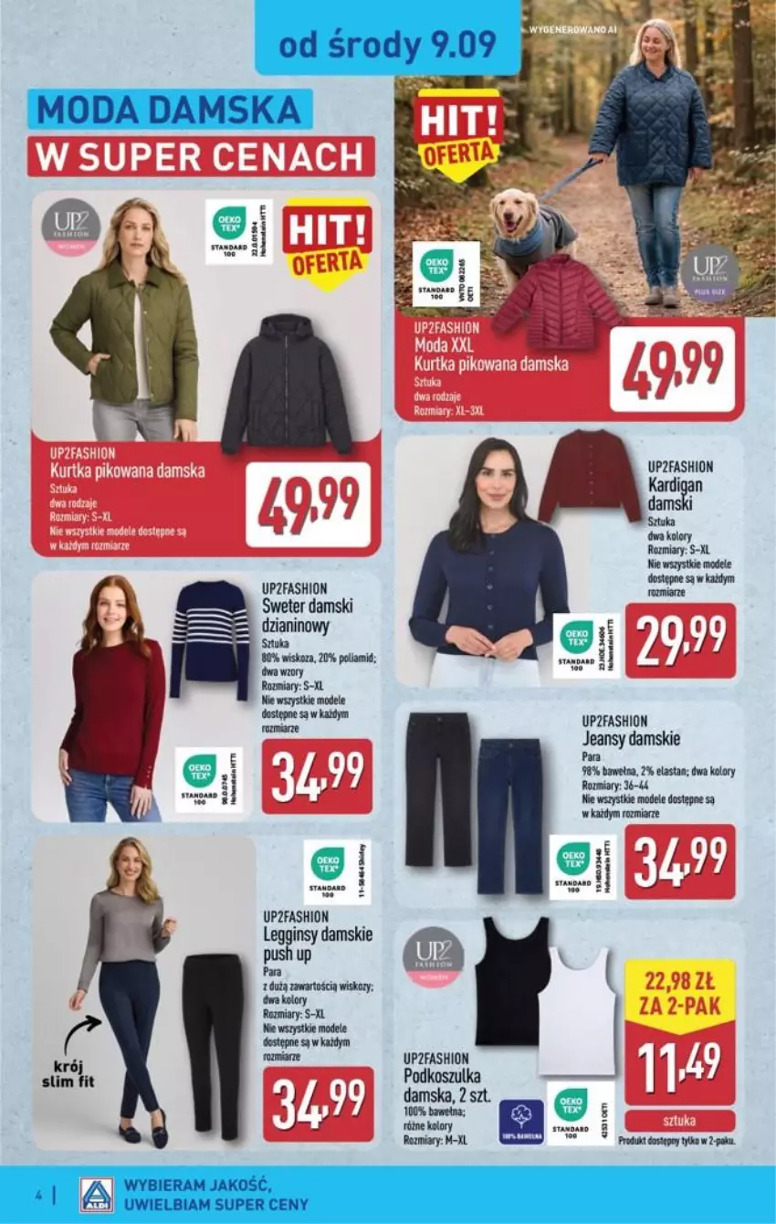 Gazetka promocyjna Aldi - Przygotuj się na kolejny tydzień - ważna 09.09 do 12.09.2026 - strona 4 - produkty: Fa, Kardigan, Kosz, Koszulka, Sweter, Wełna