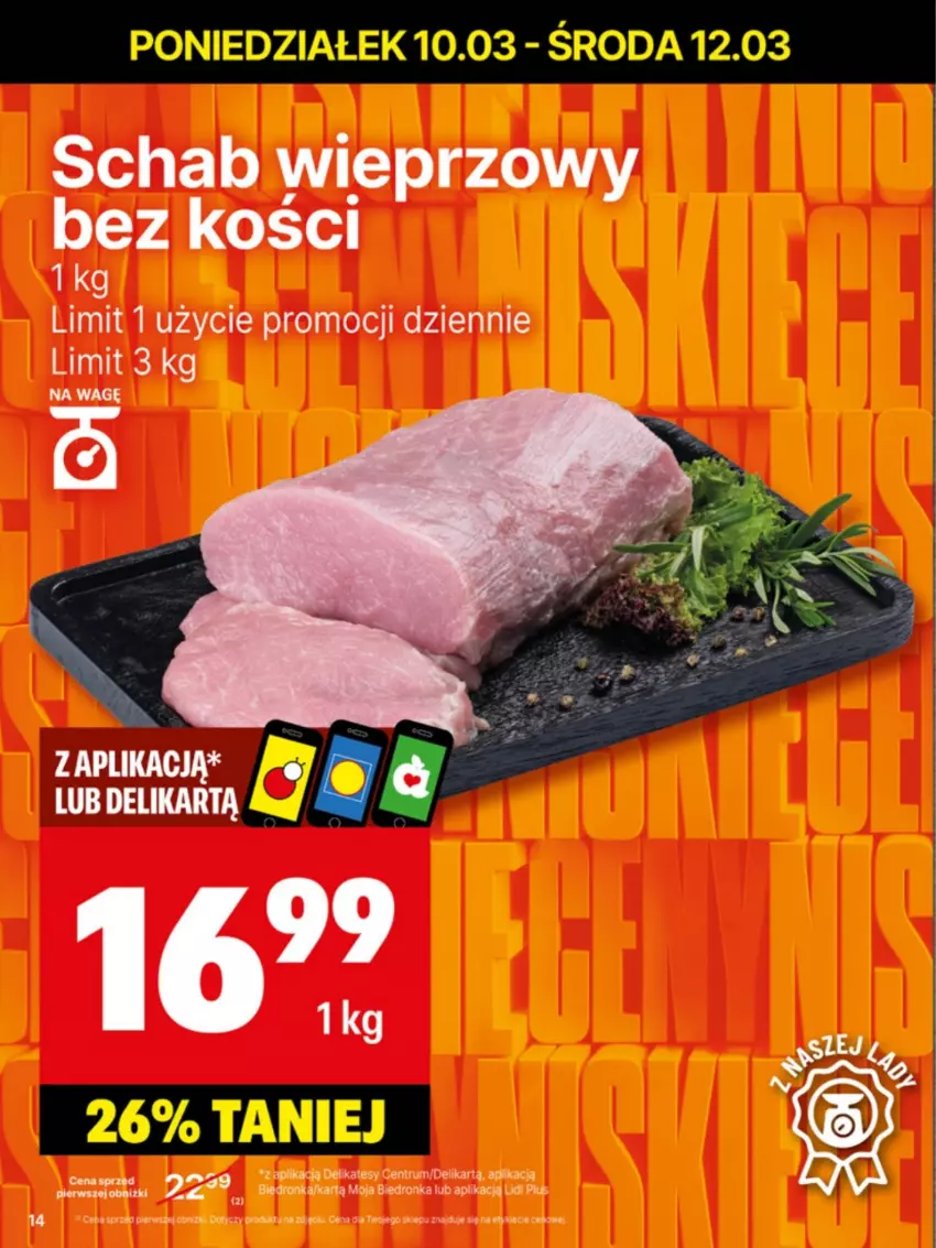 Gazetka promocyjna Delikatesy Centrum - NOWA GAZETKA Delikatesy Centrum od 10 marca! 10-16.03.2025 - ważna 10.03 do 16.03.2025 - strona 14 - produkty: Schab wieprzowy