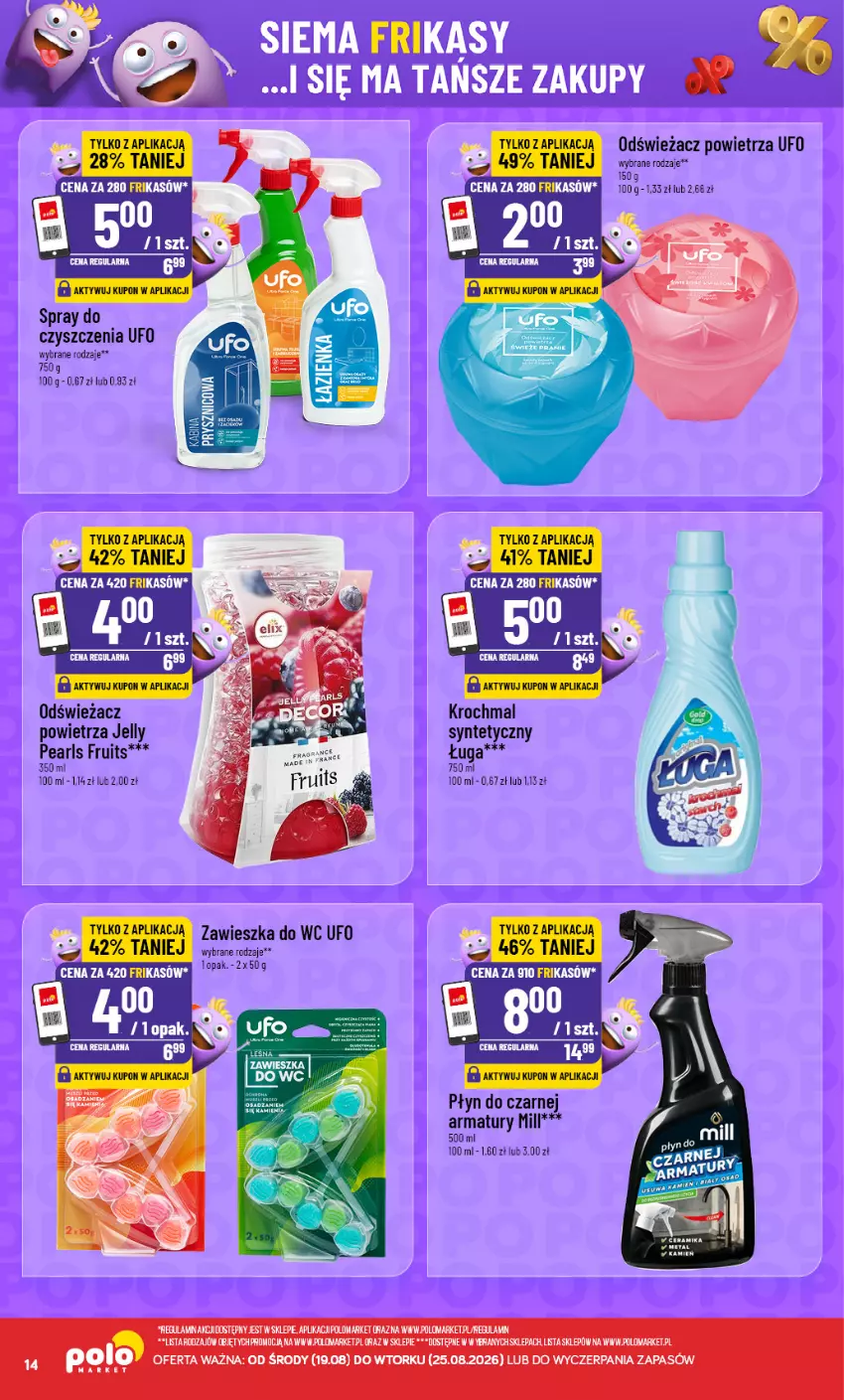Gazetka promocyjna PoloMarket - Katalog Frikasów - ważna 19.08 do 25.08.2026 - strona 14 - produkty: Odświeżacz powietrza, Spray do czyszczenia, Zawieszka do wc