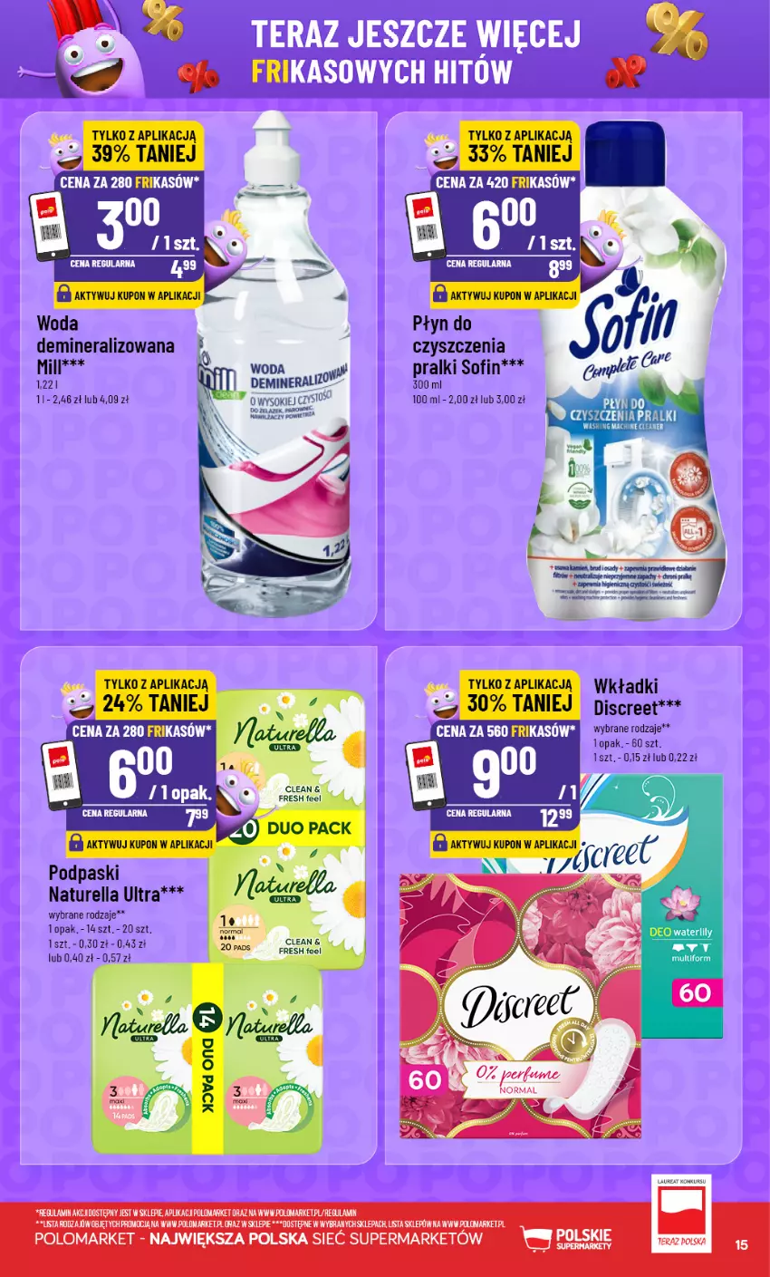 Gazetka promocyjna PoloMarket - Katalog Frikasów - ważna 19.08 do 25.08.2026 - strona 15 - produkty: Fa, LG, Naturell, Naturella, Noż, Podpaski, Pralki, Sok, Tera, Wkładki, Woda