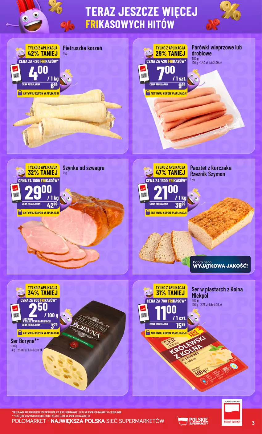 Gazetka promocyjna PoloMarket - Katalog Frikasów - ważna 19.08 do 25.08.2026 - strona 3 - produkty: Gra, Kurczak, Parówki, Pasztet, Pietruszka, Ser, Szynka